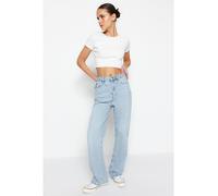 trendyol Jeans - Mom fit - in Hellblau - Größe 36 | Damenjeans