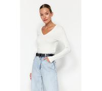 trendyol Longsleeve in Creme - Größe M | Damen Tops