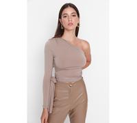 trendyol Longsleeve in Taupe - Größe XS | Damen Tops