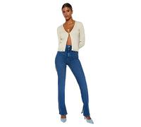 Trendyol Man High Waist Flare Jeans, Navy Blue, 38