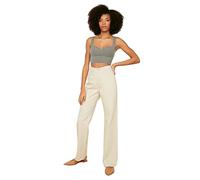 Trendyol Man Young High Waist 90's Wide Leg Jeans, Ecru, 36
