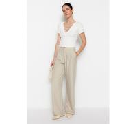 trendyol Marlenehose in Sand - Größe 40 | Damenhosen