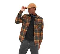 Trendyol Men's Herren Kariert/Karo Lange Ärmel Regulär Hemden Shirt, Brick, S