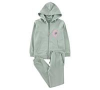 TRENDYOL Mint Cotton Girls Patterned Hooded Cardigan-Pants Knitted Bottom-Top Set Tkdaw25Au00040