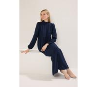 Trendyol Modest Damen Dunkelblau Einfarbig Maxi Lang Casual A-Linie Modest Kleider