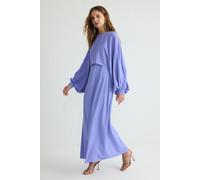 Trendyol Modest Damen Lila Einfarbig Maxi Lang Elegant/Abend Gerade Modest Abend Kleider