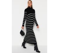 Trendyol Modest Damen Schwarz Maxi Lang Casual A-Linie Modest Kleider S