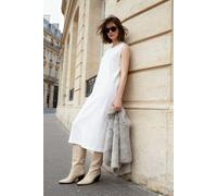 Trendyol Modest Damen Weiß Einfarbig Midi Ärmellos Casual Gerade Modest Kleider XS