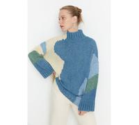 trendyol Pullover in Blau - Größe S | Damen Pullover Cardigans