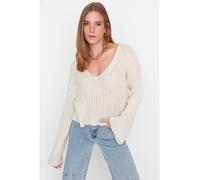 trendyol Pullover in Creme - Größe S | Damen Pullover Cardigans