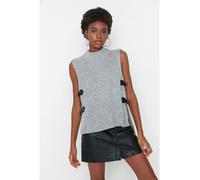 trendyol Pullunder in Grau - Größe S | Damen Pullover Cardigans