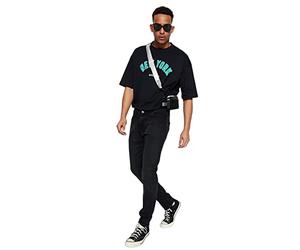 Trendyol, schwarze männliche dünne Jeans, schwarz, 31