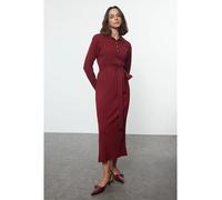 trendyol Strickkleid in Bordeaux - Größe L | Damen Kleider