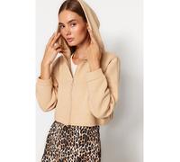 trendyol Sweatjacke in Beige - Größe XL | Damen Sweatshirts Jacken