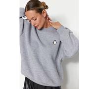trendyol Sweatshirt in Grau - Größe XL | Damen Sweatshirts Jacken