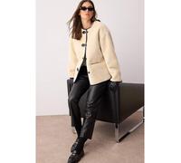 trendyol Teddyjacke in Beige - Größe M | Damenjacken