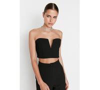 Trendyol Damen TPRSS22BS0065 Bustier, Schwarz/Schiere Freude, 38