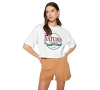 Trendyol Woman Relaxed fit Basic Crew Neck Knit T-Shirt Hemd,