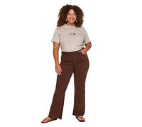 Trendyol Women's Damen Gerade Hohe Taille Plus-Size Jeans, Brown, 42 Größen