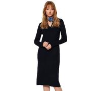 Trendyol Women's Damen Gerade Midi Lange Ärmel Lässig Regulär Kleid Dress, Navy, M