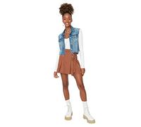 Trendyol Women's Damen Mini A-Linie Webstoff Rock Skirt, Braun, 42