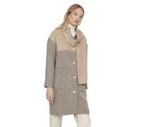 Trendyol Women's Damen Modest Regular Parkas Colorblock Webstoff Mantel Coat, Beige, 36