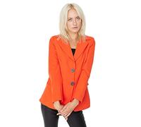 Trendyol Women's Damen Regular Zweireihig Plain Webstoff Blazer Coat, Tile Red, 34