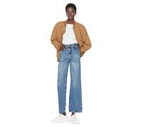 Trendyol Women's Herren Hoher Bund Weites Bein der 90er Jeans, Blau, 40