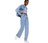 Trendyol Women's High Waist Wide Leg Jeans, Blue, 38