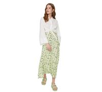 TRENDYOLMİLLA Damen Green Floral Patterned Unlined Skirt-TCTSS22EE0006 Modest Skirts, 32
