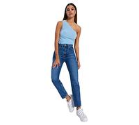 TRENDYOLMİLLA Women's Blue High Bel Mom TWOSS23JE00085 Jeans, 32
