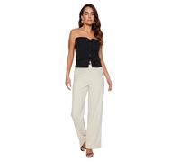 TRENDYOLMİLLA Women's High Waist Wide Leg Beige Gewebt Trousers-Twoss23Pl00314 Pants, 48