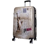 Trendyshop365 großer Reisekoffer Hartschale 77 cm - Freiheitsstatue New York
