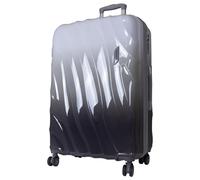 Trendyshop365 großer Reisekoffer Hartschale Marbella 77cm 104 Liter 4 Räder Zahlenschloss grau-schwarz