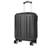 Trendyshop365 Handgepäck Leicht Hartschale Dallas 55cm 38 Liter 4 Räder Zahlenschloss Schwarz