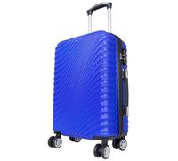 Trendyshop365 Handgepäck S Hartschale Padua 55cm 40 Liter Trolley 4 Rollen Blau