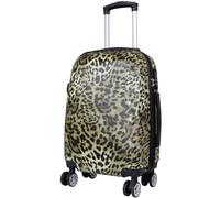 Trendyshop365 Hartschalen Handgepäck Koffer Leopardenfell 55 cm 37 Liter 4 Rollen