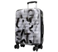 Trendyshop365 Kleiner Handgepäck Trolley Verona 55cm 50 Liter 4 Räder Zahlenschloss grau-schwarz