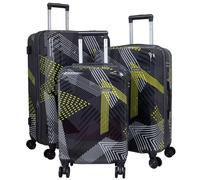Trendyshop365 Koffer-Set 3-teilig Hartschale 4 Räder Zahlenschloss grau
