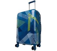 Trendyshop365 mittelgroßer Koffer Hartschale 66cm 74 Liter 4 Räder Zahlenschloss blau