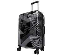 Trendyshop365 mittelgroßer Koffer Hartschale 66cm 74 Liter 4 Räder Zahlenschloss schwarz