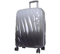 Trendyshop365 mittelgroßer Koffer Hartschale Marbella 66cm 74 Liter 4 Räder Zahlenschloss grau-schwarz