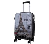 Trendyshop365 Polycarbonat Reisekoffer Trolley Hartschale - Design Eiffelturm Paris Frankreich (Handgepäck - Größe S)