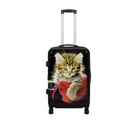 Trendyshop365 Polycarbonat Reisekoffer Trolley Hartschale - Design Katze Kätzchen Cat (Citykoffer)