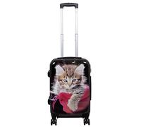 Trendyshop365 Polycarbonat Reisekoffer Trolley Hartschale - Design Katze Kätzchen Cat (Handgepäck)