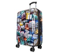 Trendyshop365 Polycarbonat Reisekoffer Trolley Hartschale - Design Weltreise Paris New York Athen Rio (Citykoffer)