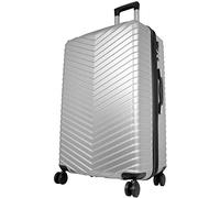 Trendyshop365 Reise-Koffer groß Hartschale Meran 76 cm 95 Liter 4 Räder TSA-Schloss Silber