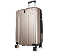 Trendyshop365 Reisekoffer und Kofferset 3tlg Hartschale Palma24 Trolley (Champagner, Koffer - Größe M)