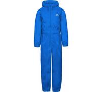 Trespass Kinder Knopf Wasserdichter Regenanzug mit Kapuze, blau, 5-6 Jahre