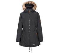 Trespass Celebrity, Black, L, Warme Wasserdichte Jacke mit abnehmbarer Kapuze für Damen, Schwarz, Large